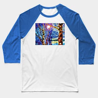 Birch Trees in Colors Baseball T-Shirt